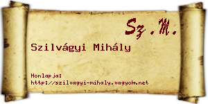 Szilvágyi Mihály névjegykártya