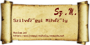 Szilvágyi Mihály névjegykártya
